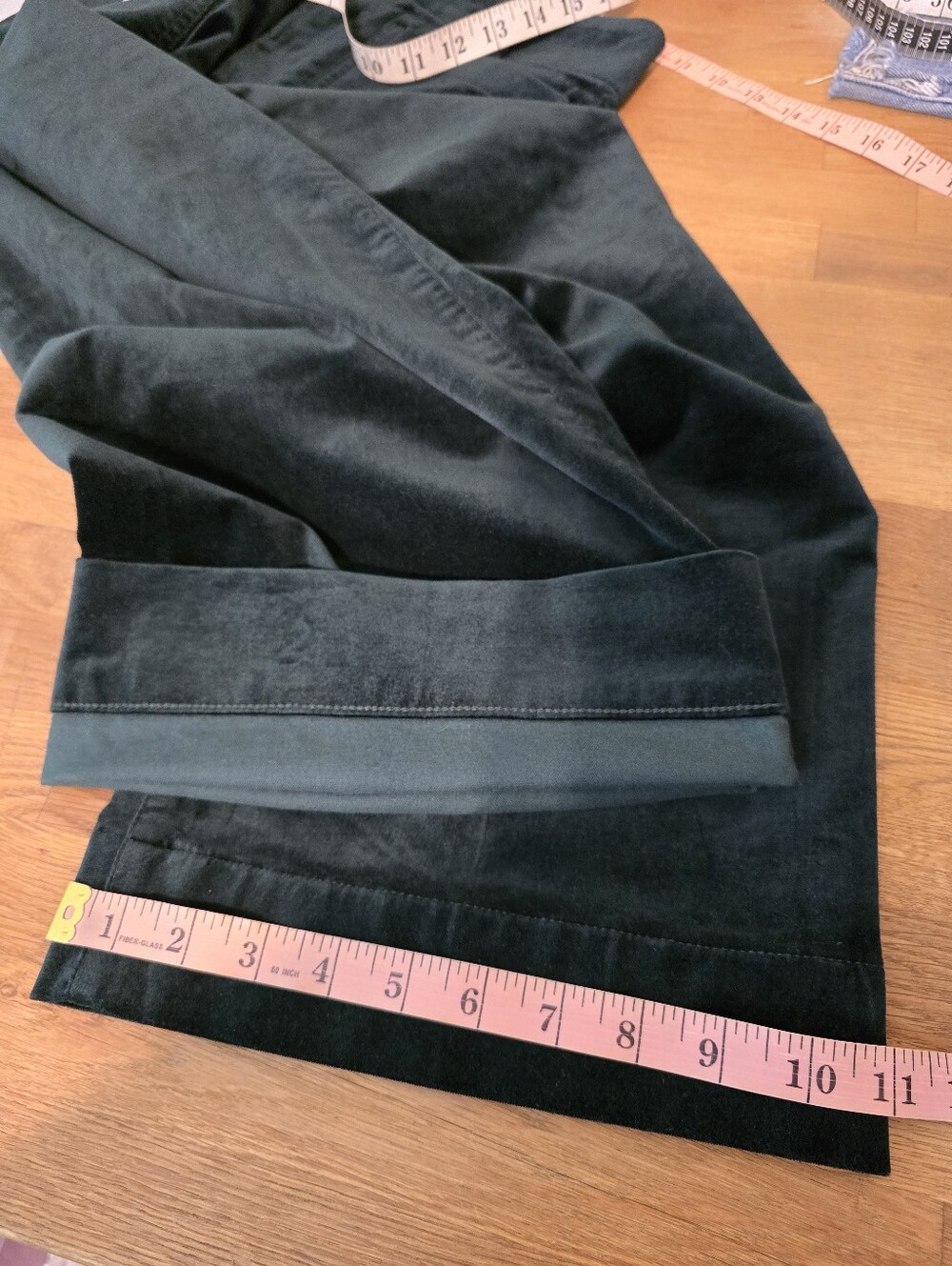 Maeve The Colette Green Velvet Wide Leg Pants Size 29 High Rise Anthropologie - Picture 14 of 15